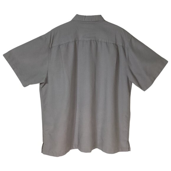 David Taylor Collection Light Gray Short Sleeve Button-Up Shirt Men's Size XL - Picture 2 of 6